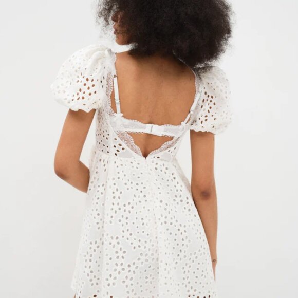 For Love & Lemons Becca Mini Dress in White - Picture 3 of 8
